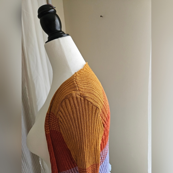 Bright, Multi-color knitted top/ Cardigan - Picture 5 of 8